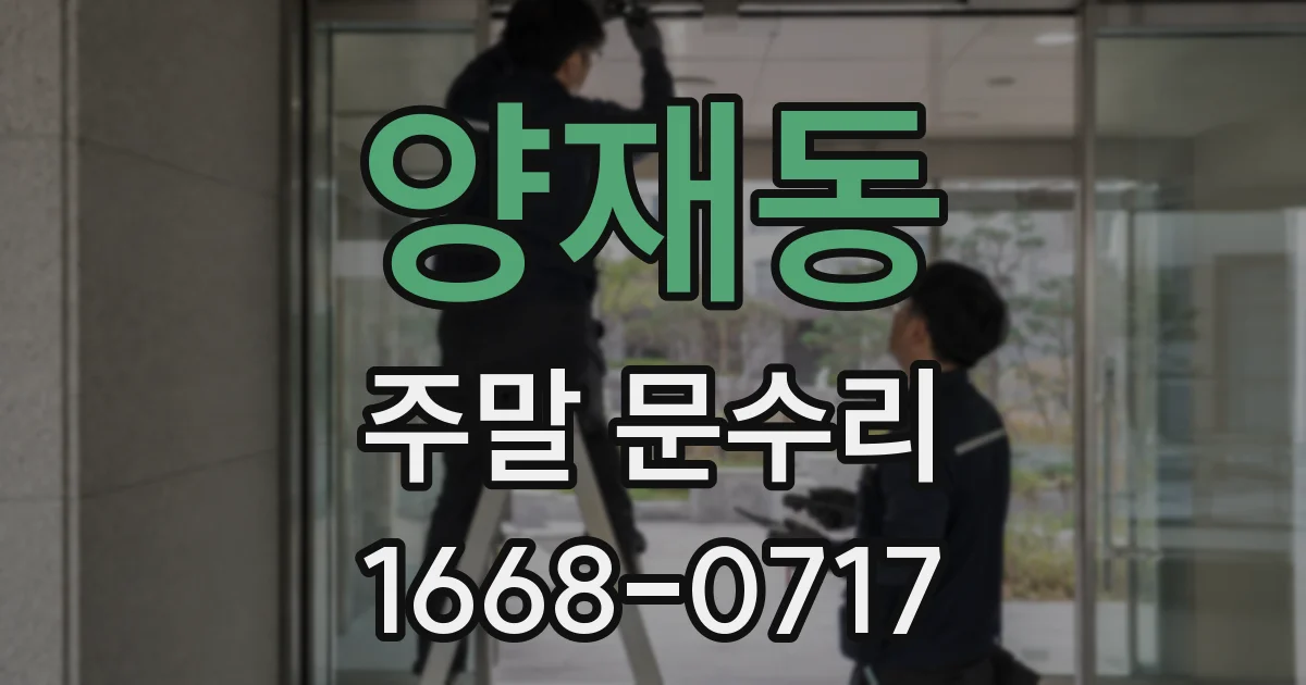 양재동 주말 문수리