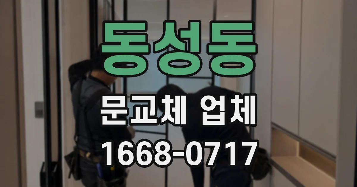 동성동 문교체 업체