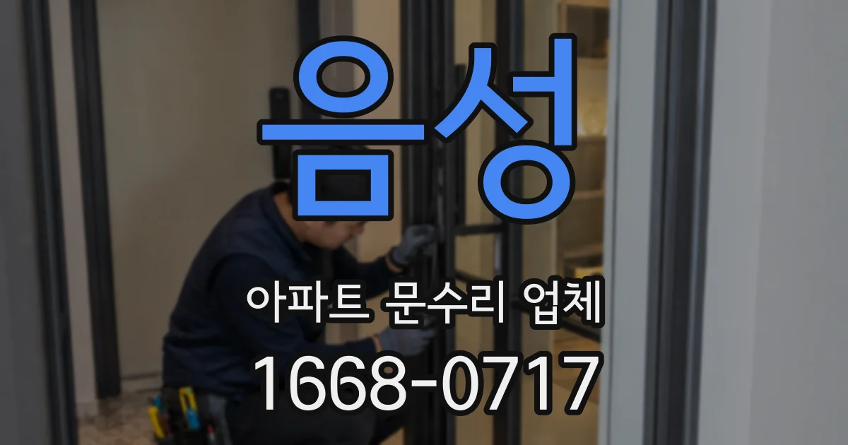 음성 아파트 문수리 업체