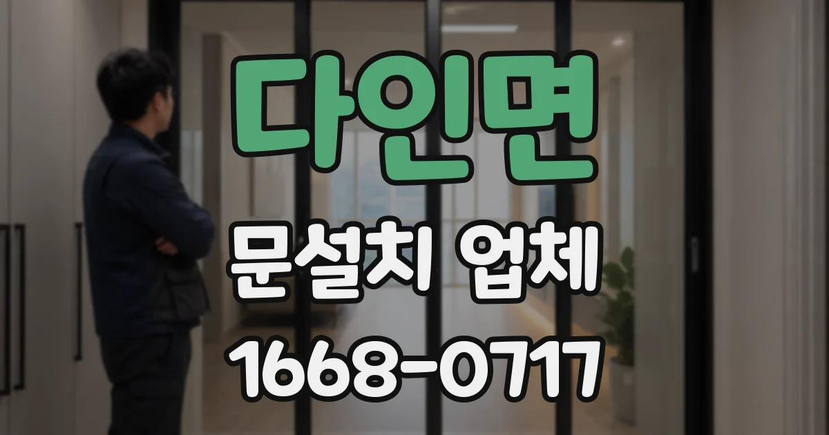 다인면 문설치 업체