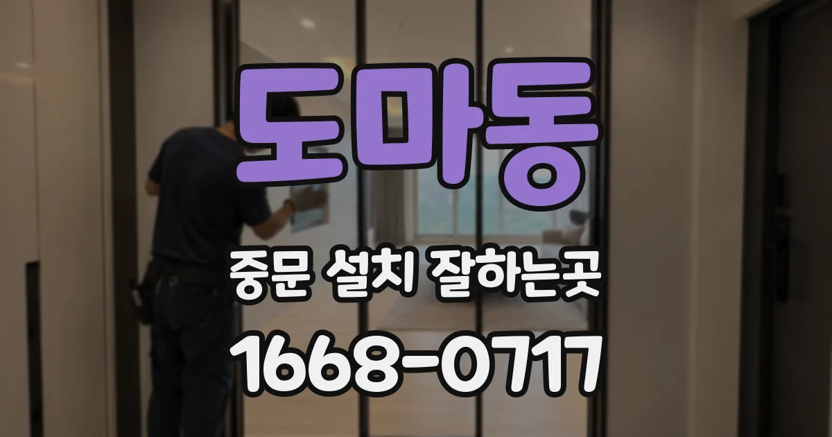 도마동 중문 설치 잘하는곳