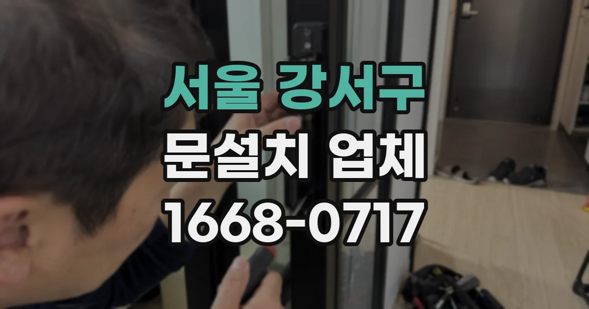 서울 강서구 문설치 업체