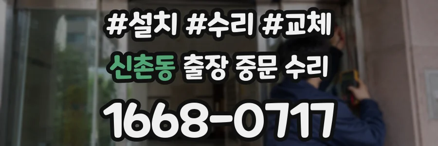 신촌동 출장 중문 수리