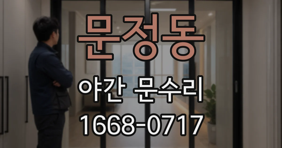 문정동 야간 문수리