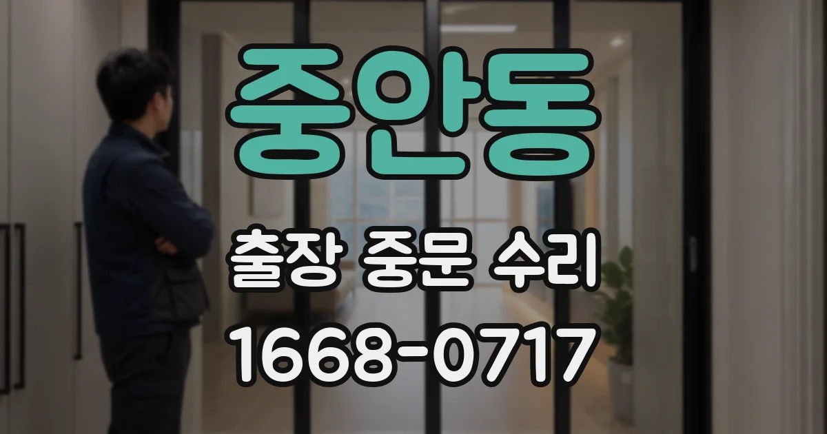 중안동 출장 중문 수리