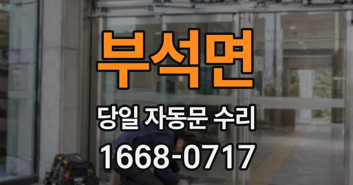 부석면 당일 자동문 수리