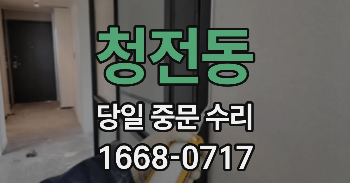 청전동 당일 중문 수리