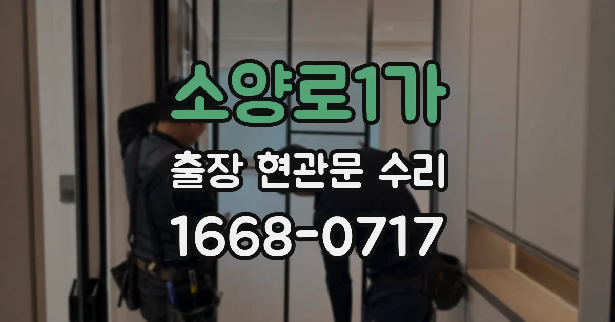 소양로1가 출장 현관문 수리