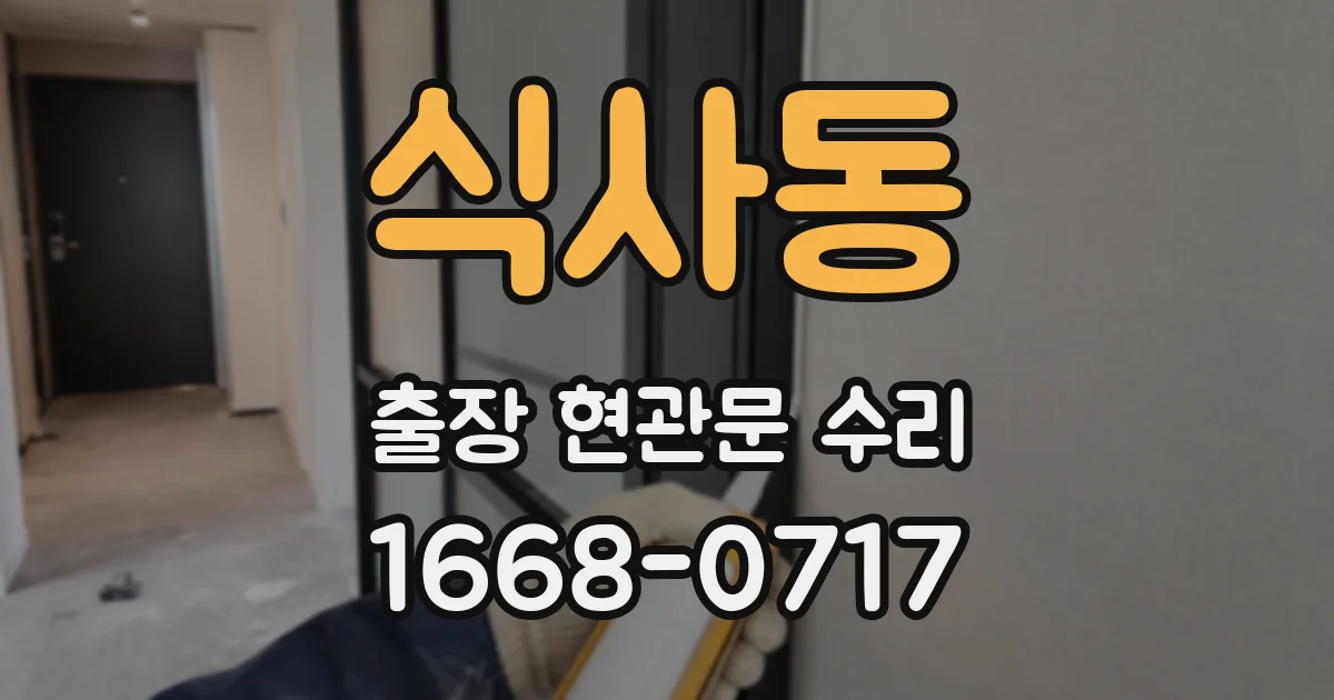 식사동 출장 현관문 수리