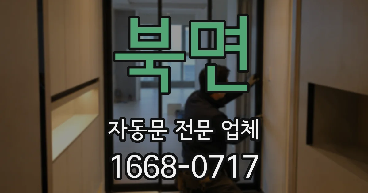 북면 자동문 전문 업체