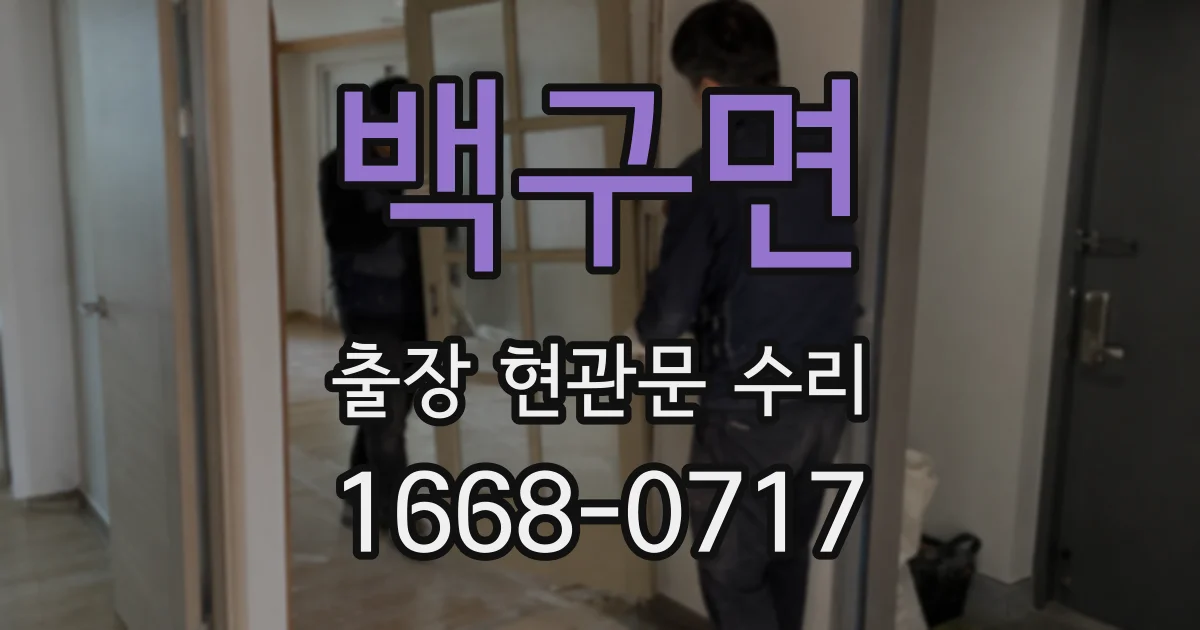백구면 출장 현관문 수리
