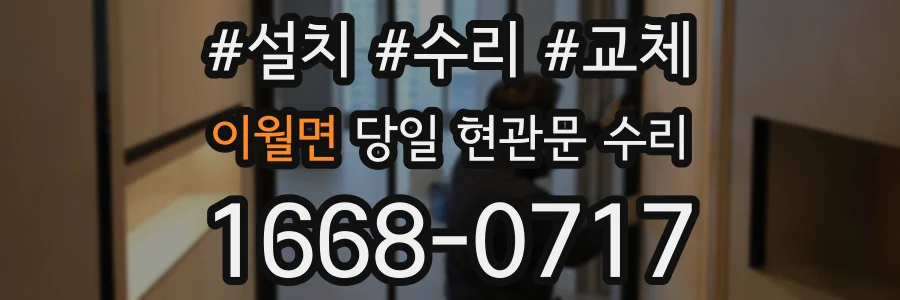 이월면 당일 현관문 수리