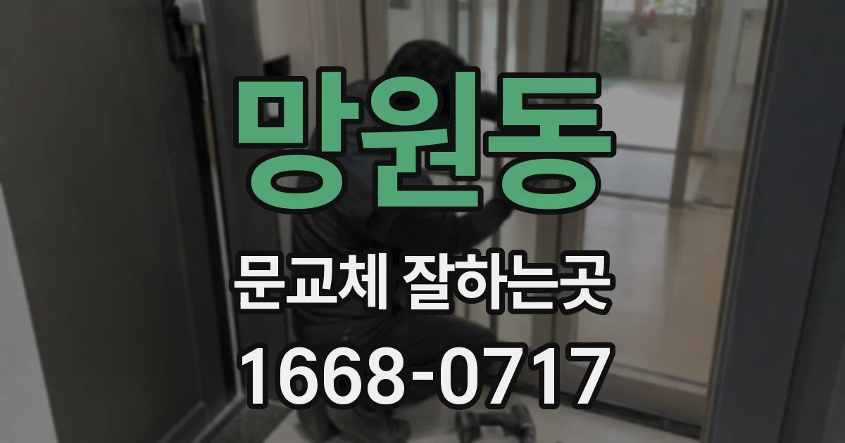 망원동 문교체 잘하는곳