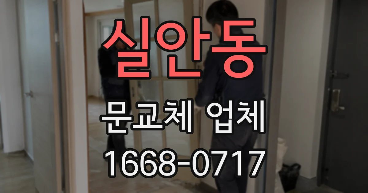 실안동 문교체 업체
