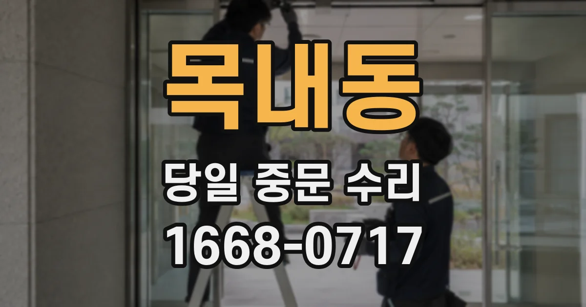 목내동 당일 중문 수리