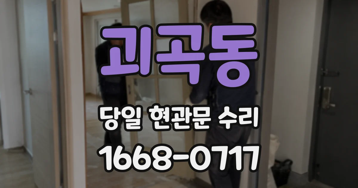 괴곡동 당일 현관문 수리