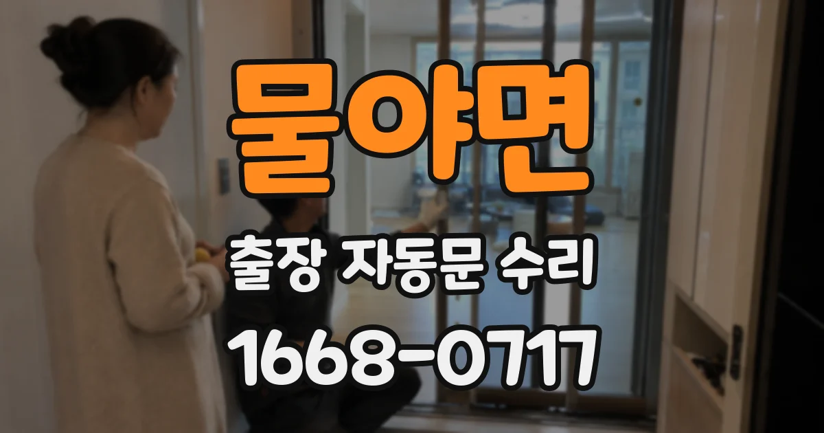 물야면 출장 자동문 수리