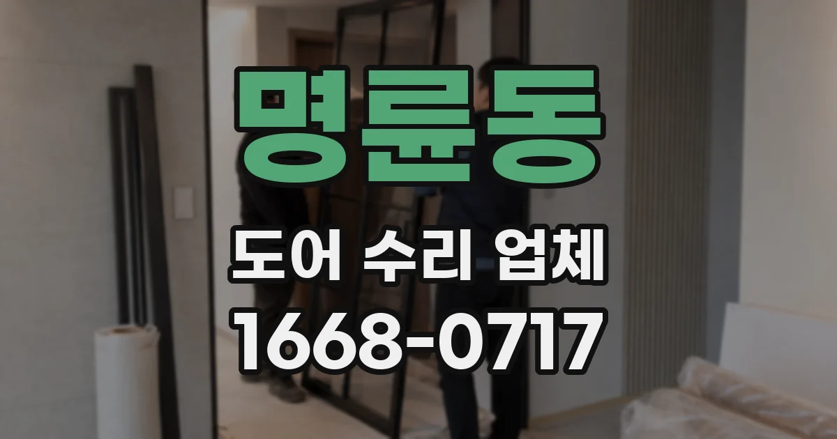 명륜동 도어 수리 업체