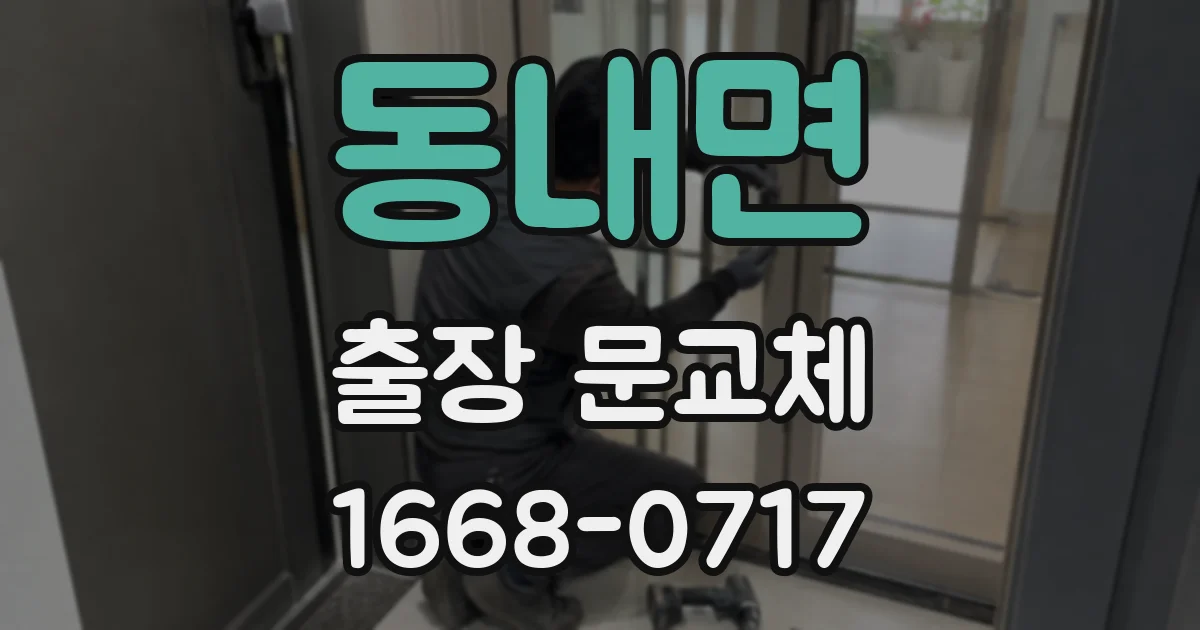 동내면 출장 문교체