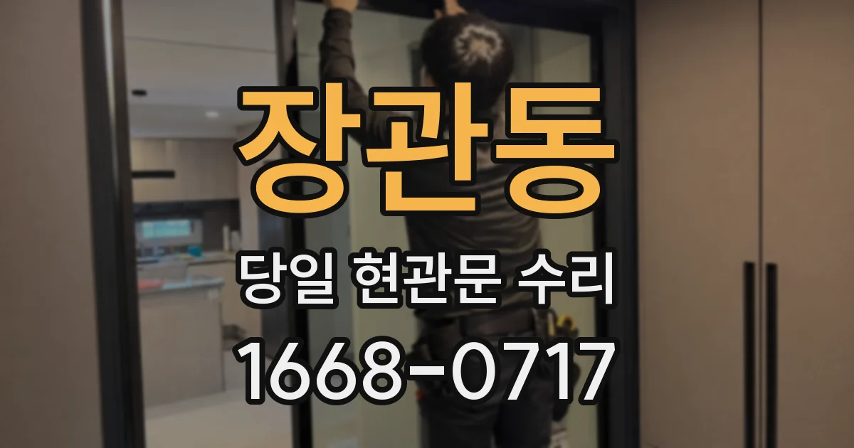 장관동 당일 현관문 수리