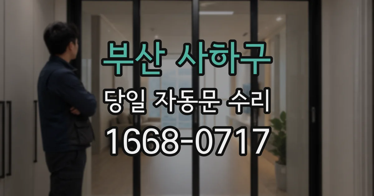 부산 사하구 당일 자동문 수리