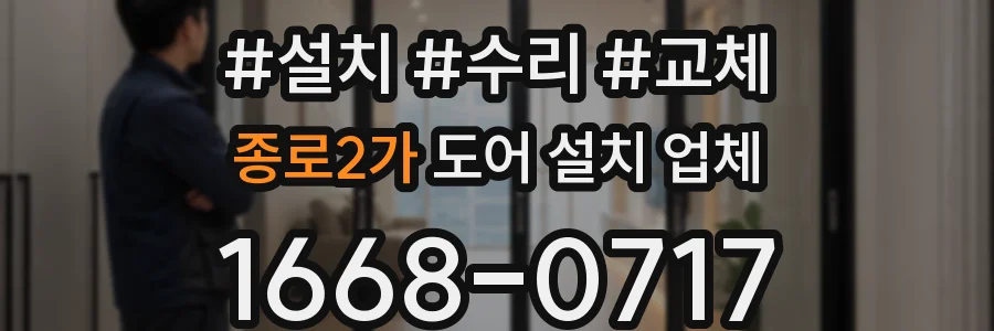 종로2가 도어 설치 업체