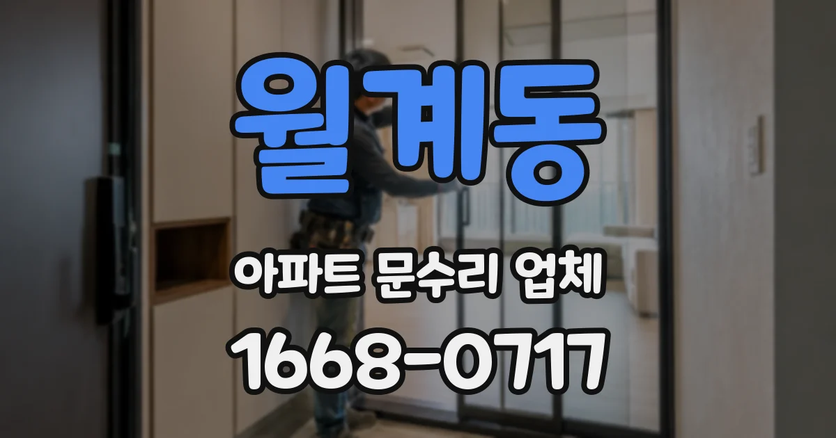 월계동 아파트 문수리 업체