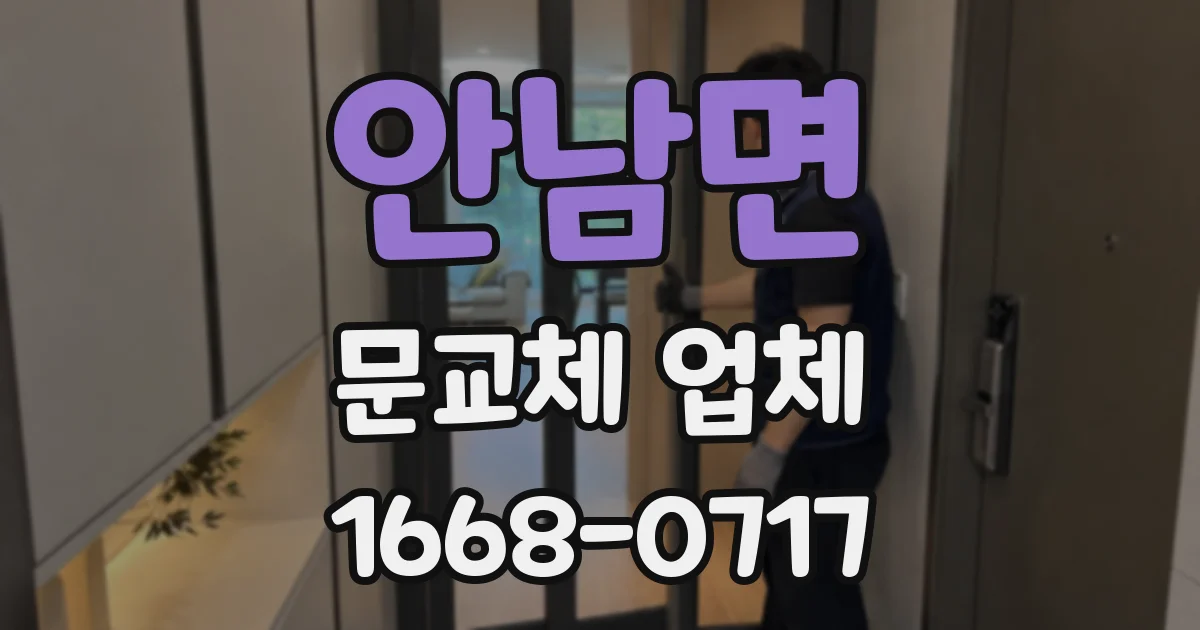 안남면 문교체 업체