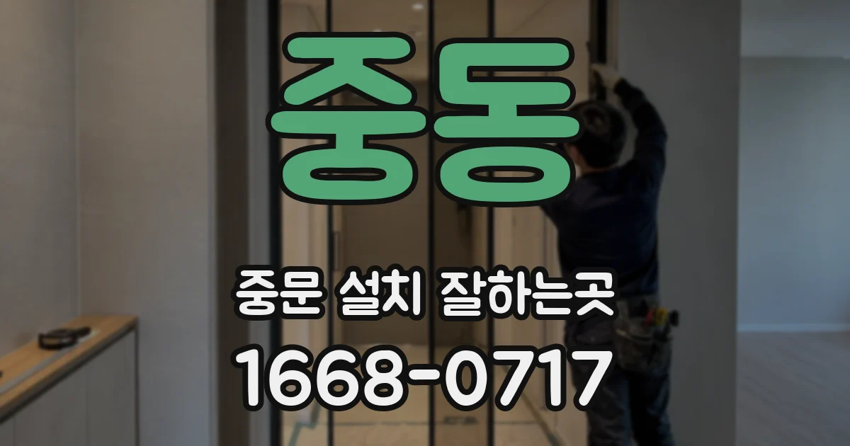 중동 중문 설치 잘하는곳
