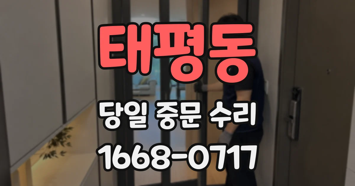 태평동 당일 중문 수리