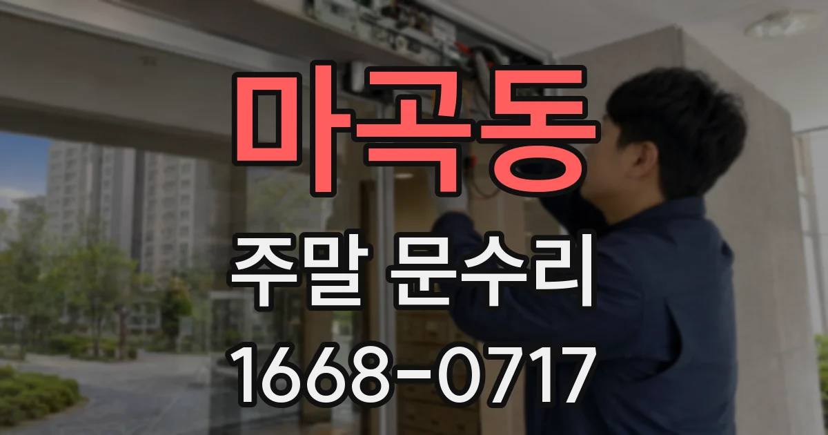 마곡동 주말 문수리