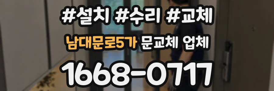 남대문로5가 문교체 업체