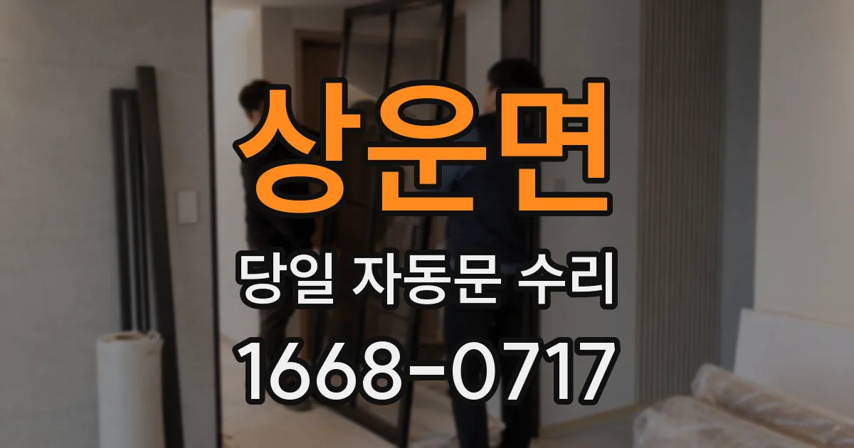 상운면 당일 자동문 수리