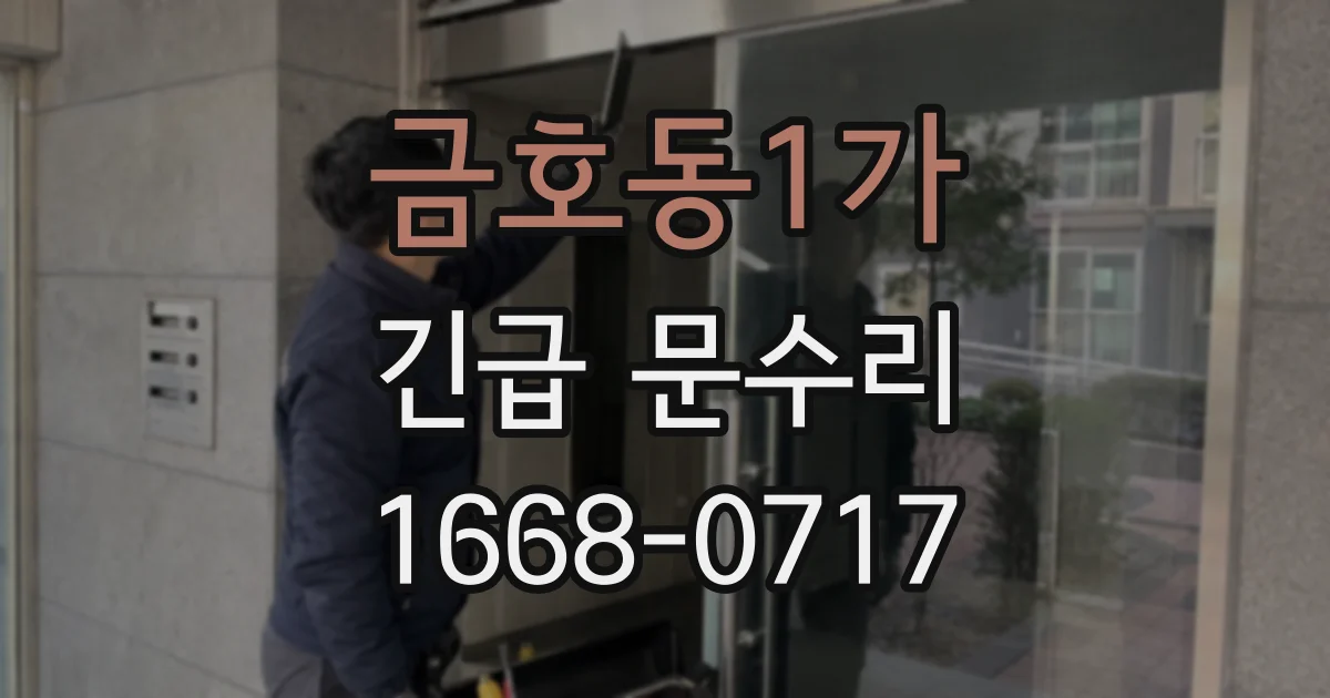 금호동1가 긴급 문수리