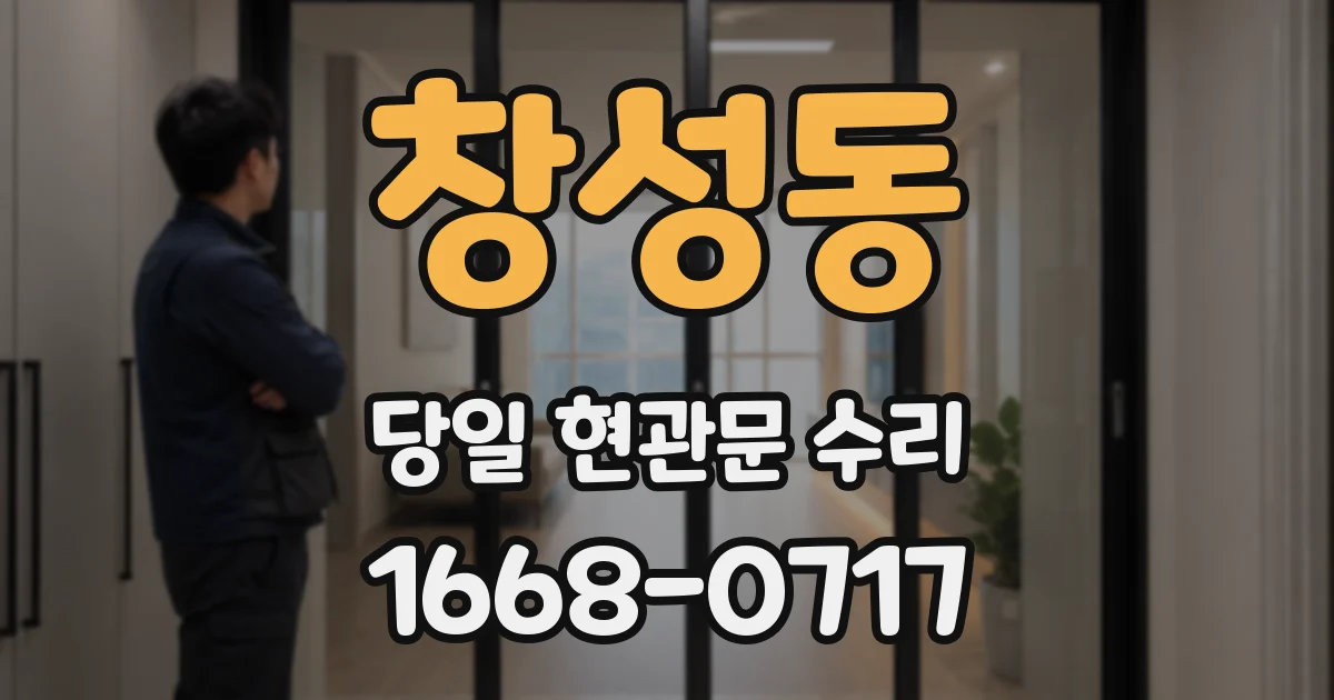 창성동 당일 현관문 수리