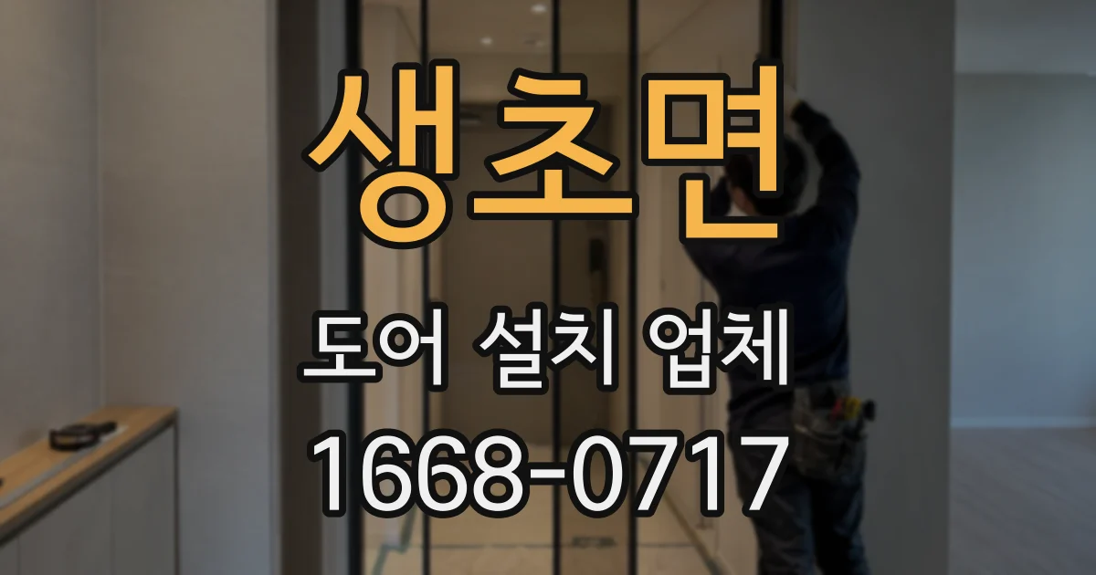 생초면 도어 설치 업체