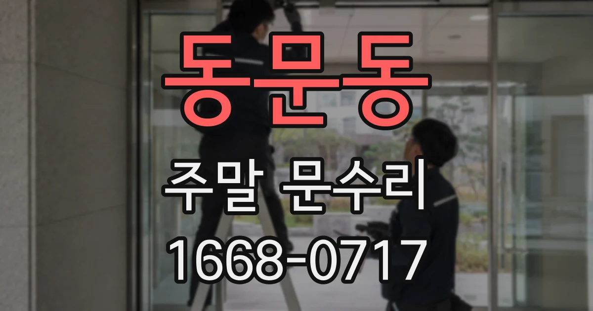 동문동 주말 문수리