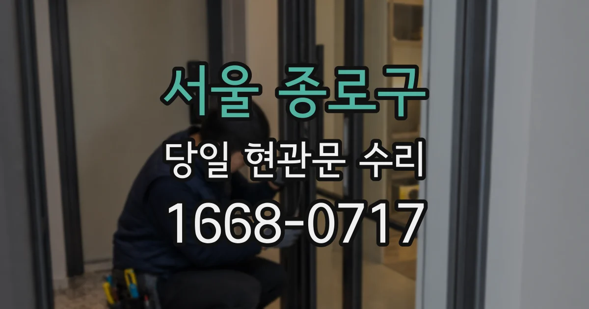 서울 종로구 당일 현관문 수리
