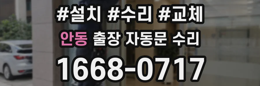 안동 출장 자동문 수리