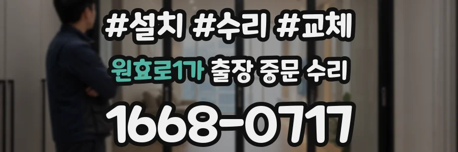 원효로1가 출장 중문 수리