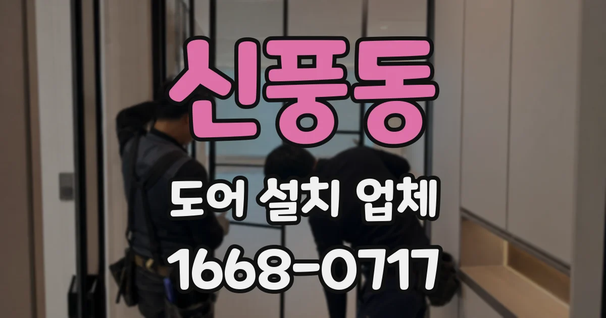 신풍동 도어 설치 업체