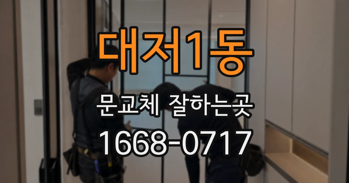 대저1동 문교체 잘하는곳