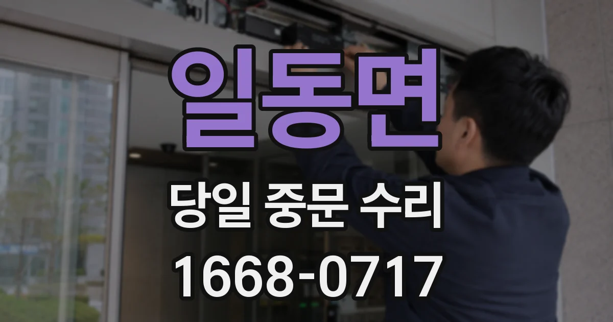 일동면 당일 중문 수리