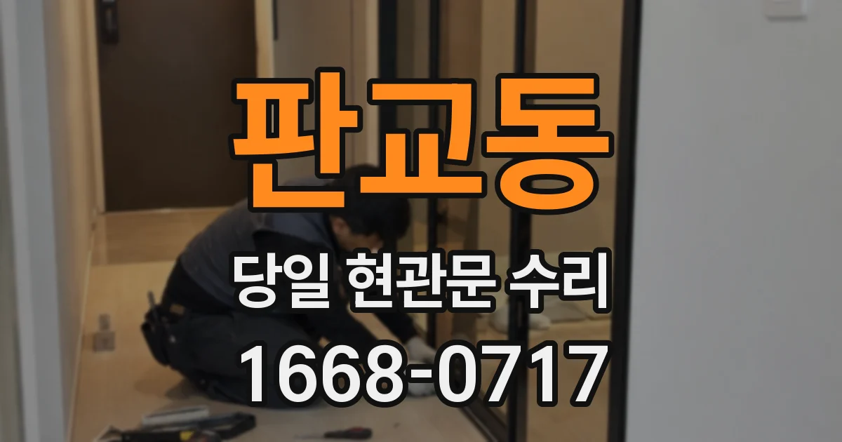 판교동 당일 현관문 수리
