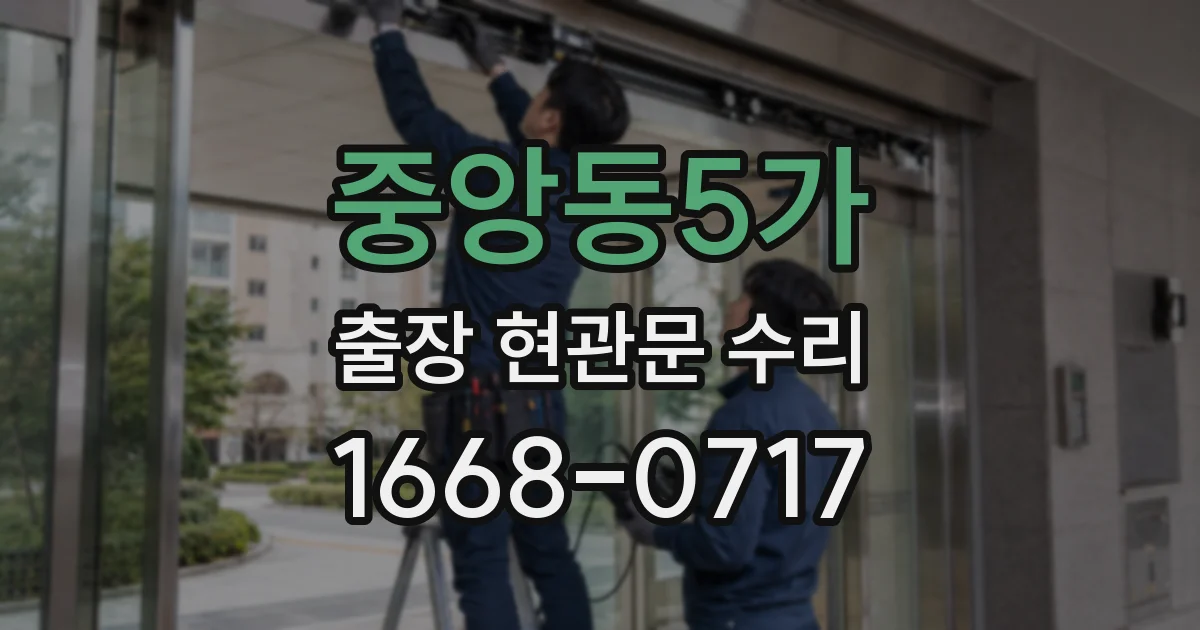 중앙동5가 출장 현관문 수리