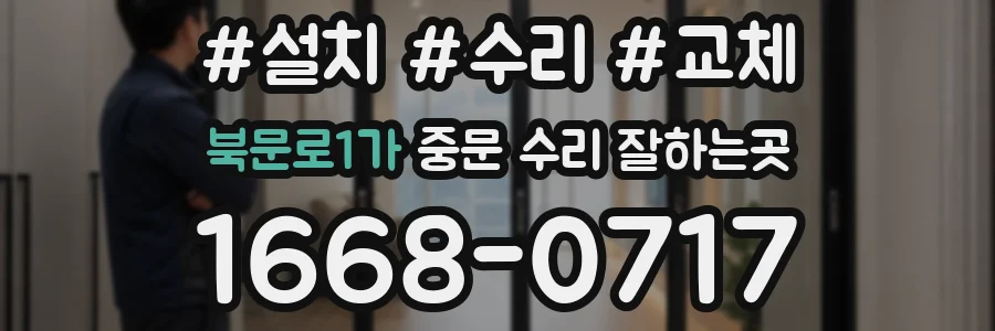 북문로1가 중문 수리 잘하는곳