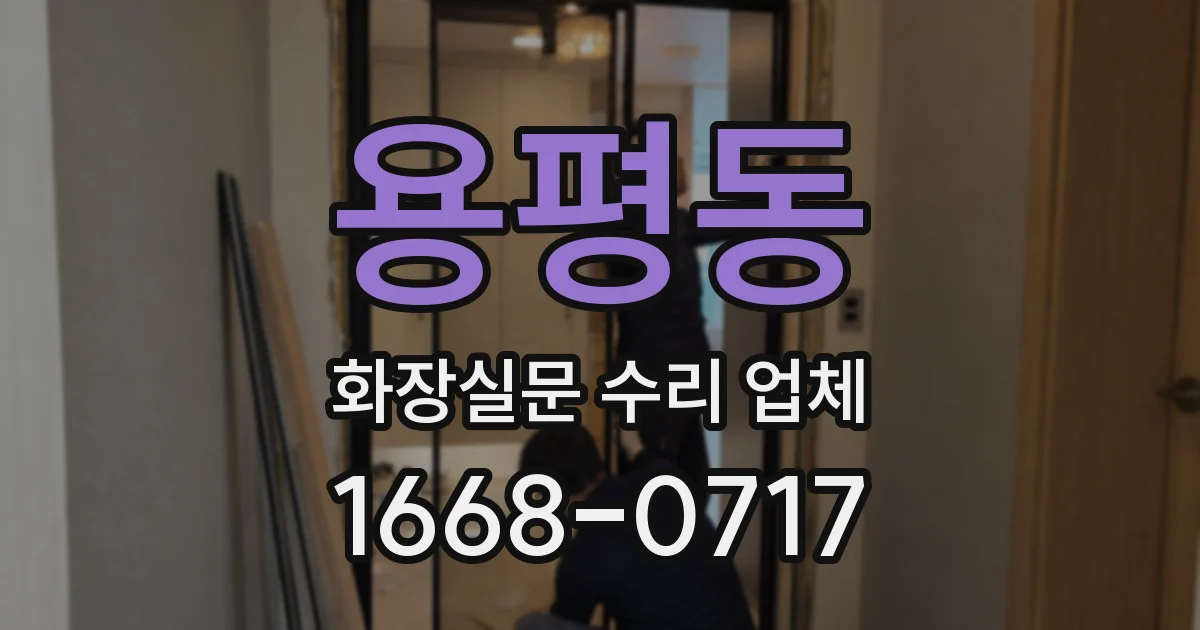 용평동 화장실문 수리 업체