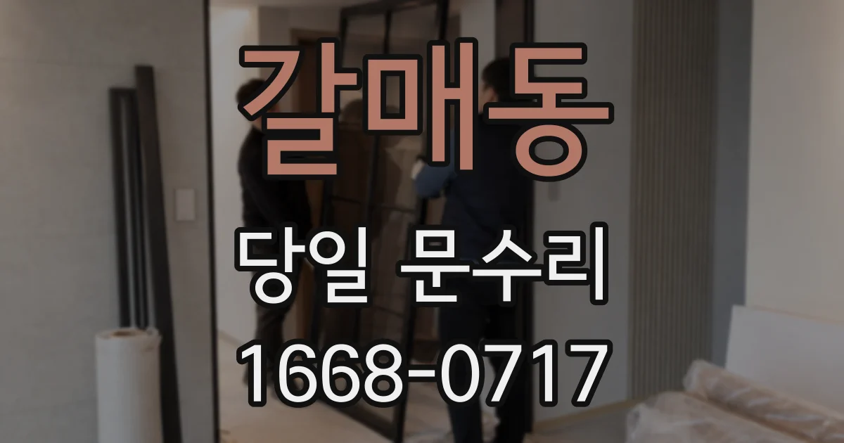 갈매동 당일 문수리