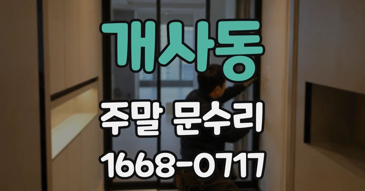 개사동 주말 문수리