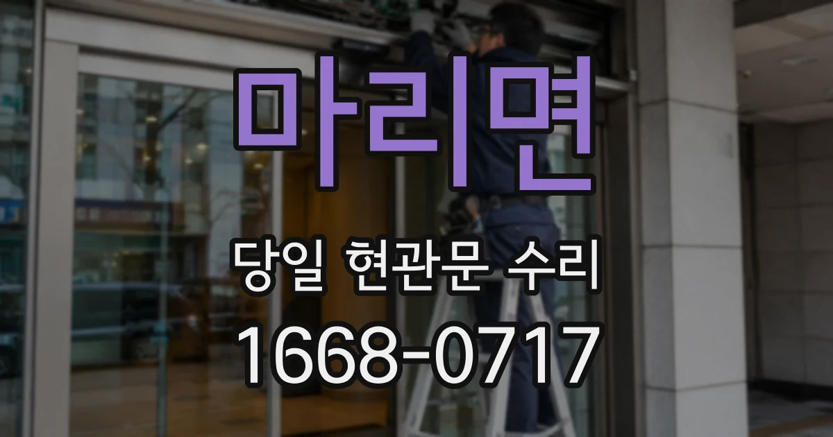 마리면 당일 현관문 수리